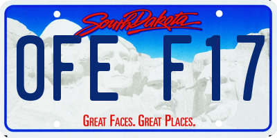 SD license plate 0FEF17