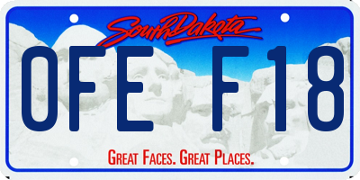 SD license plate 0FEF18