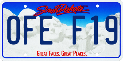 SD license plate 0FEF19