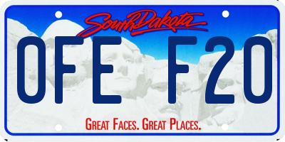 SD license plate 0FEF20
