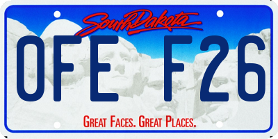 SD license plate 0FEF26