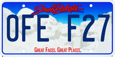 SD license plate 0FEF27