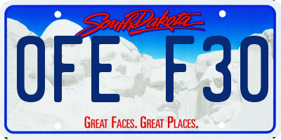 SD license plate 0FEF30