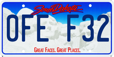SD license plate 0FEF32