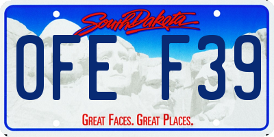SD license plate 0FEF39