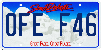 SD license plate 0FEF46