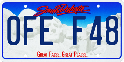 SD license plate 0FEF48
