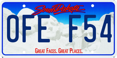 SD license plate 0FEF54