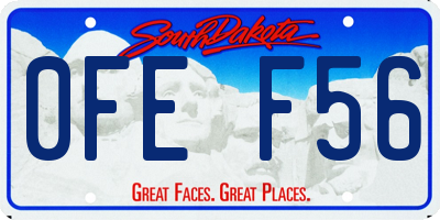 SD license plate 0FEF56