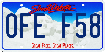 SD license plate 0FEF58