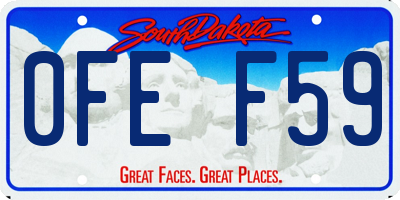 SD license plate 0FEF59