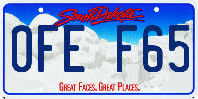 SD license plate 0FEF65