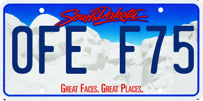 SD license plate 0FEF75