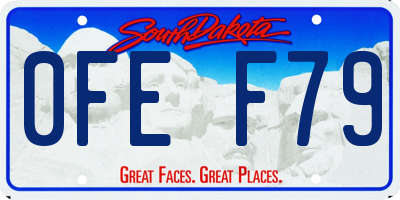 SD license plate 0FEF79