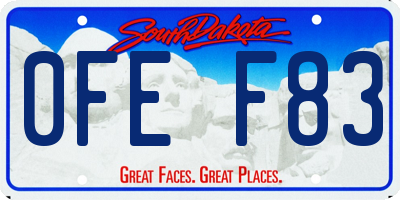 SD license plate 0FEF83
