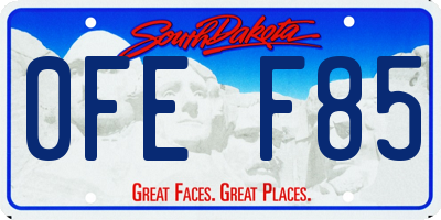 SD license plate 0FEF85