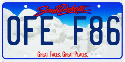 SD license plate 0FEF86