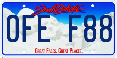 SD license plate 0FEF88