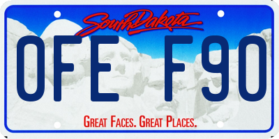 SD license plate 0FEF90