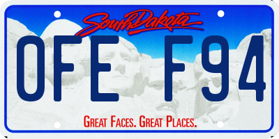 SD license plate 0FEF94