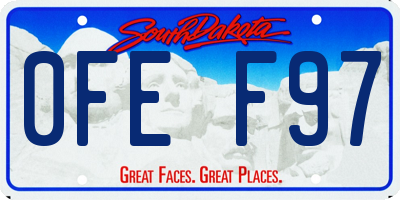 SD license plate 0FEF97