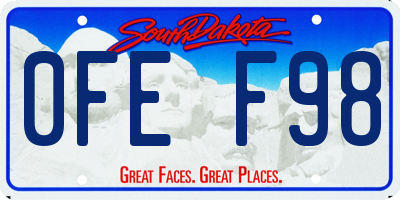 SD license plate 0FEF98