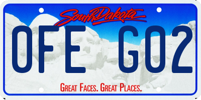 SD license plate 0FEG02