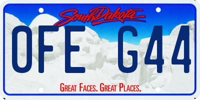 SD license plate 0FEG44