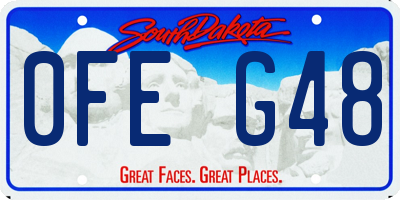 SD license plate 0FEG48