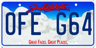 SD license plate 0FEG64
