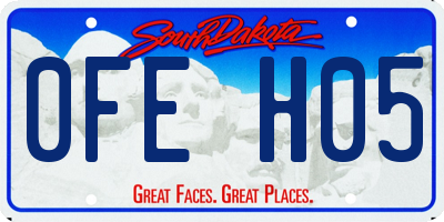 SD license plate 0FEH05