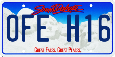 SD license plate 0FEH16