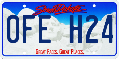 SD license plate 0FEH24