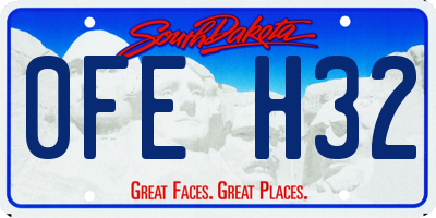 SD license plate 0FEH32