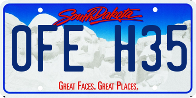 SD license plate 0FEH35