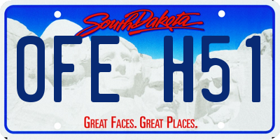 SD license plate 0FEH51