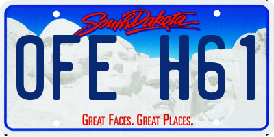 SD license plate 0FEH61