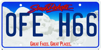 SD license plate 0FEH66