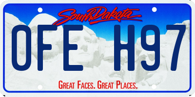 SD license plate 0FEH97
