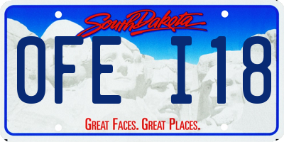 SD license plate 0FEI18