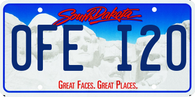 SD license plate 0FEI20