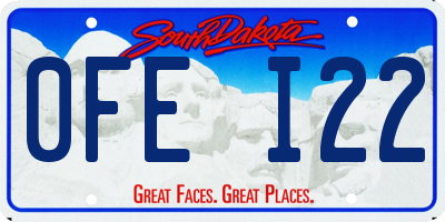 SD license plate 0FEI22