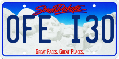 SD license plate 0FEI30
