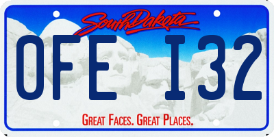 SD license plate 0FEI32