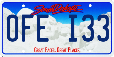 SD license plate 0FEI33