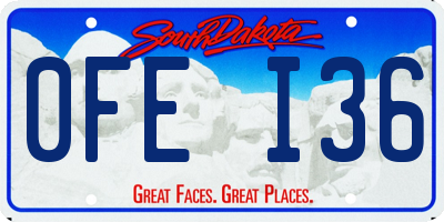 SD license plate 0FEI36