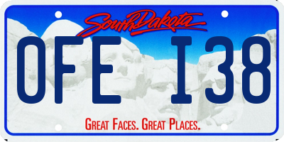 SD license plate 0FEI38