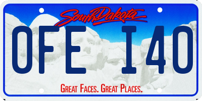 SD license plate 0FEI40