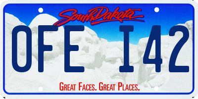 SD license plate 0FEI42