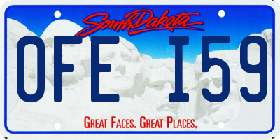 SD license plate 0FEI59